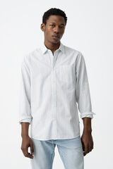 Tiffosi Camisa regular fit Oxford a rayas azul