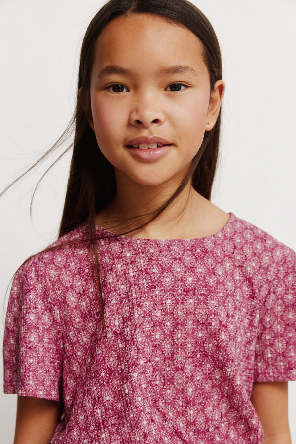 Springfield Kids Vestido de menina manga curta IKAT rosa