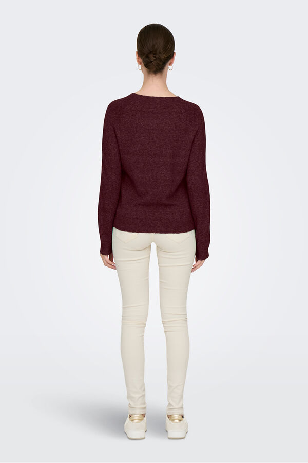 Only Jersey de cuello redondo morado/lila
