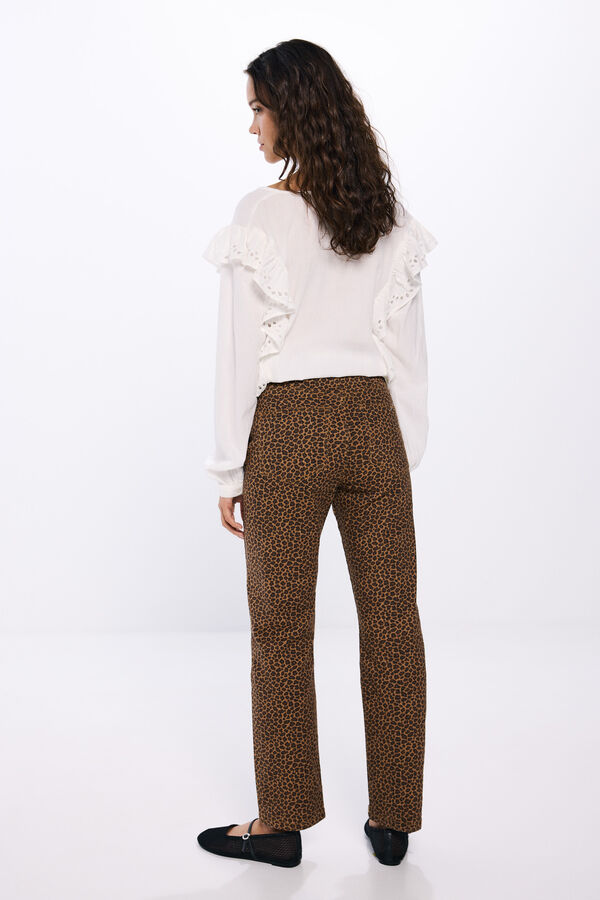 Springfield Jeans com estampado de leopardo azul