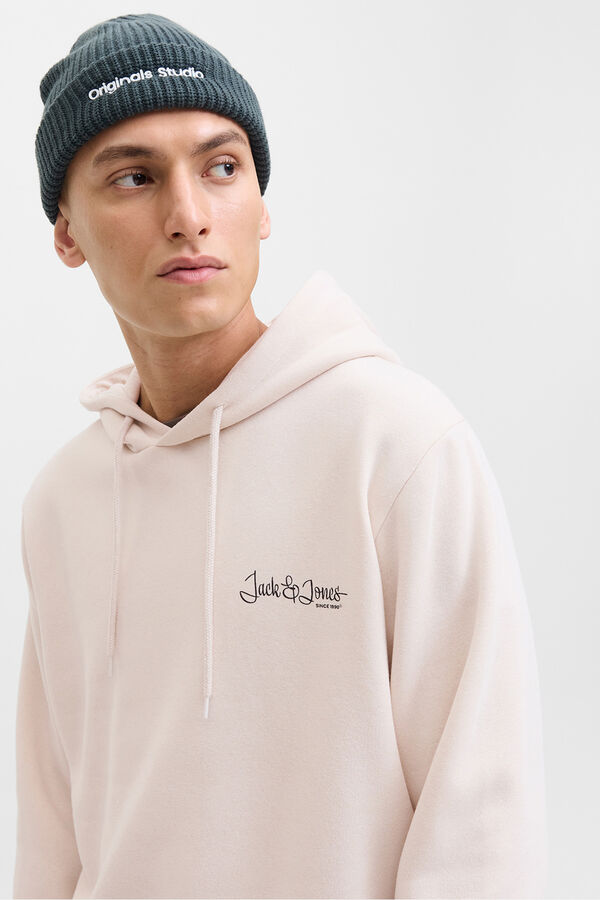 Jack & Jones Sudadera capucha logo gris