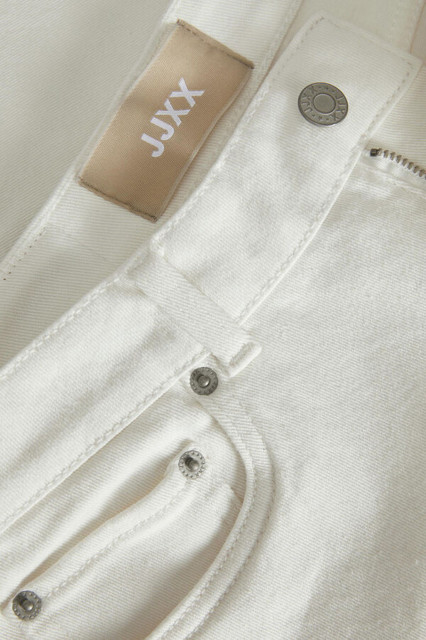 Jack & Jones Bermuda vaquera de tiro alto marr&oacute;n