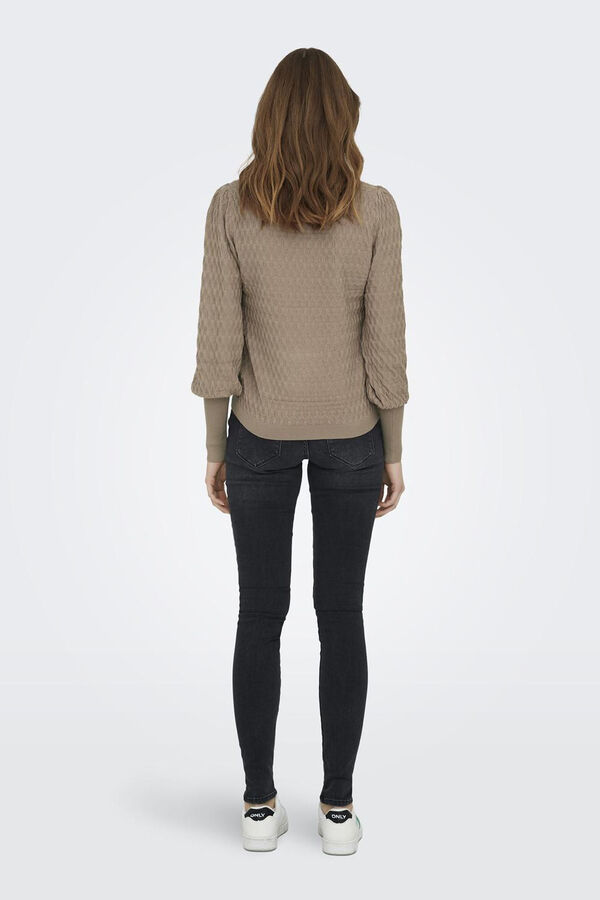 Only Camisola de malha entran&ccedil;ada verde