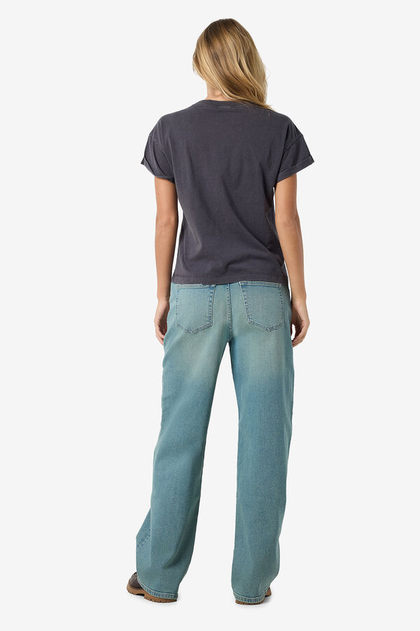 Noisy May Camiseta de Manga Corta con Print Frontal gris