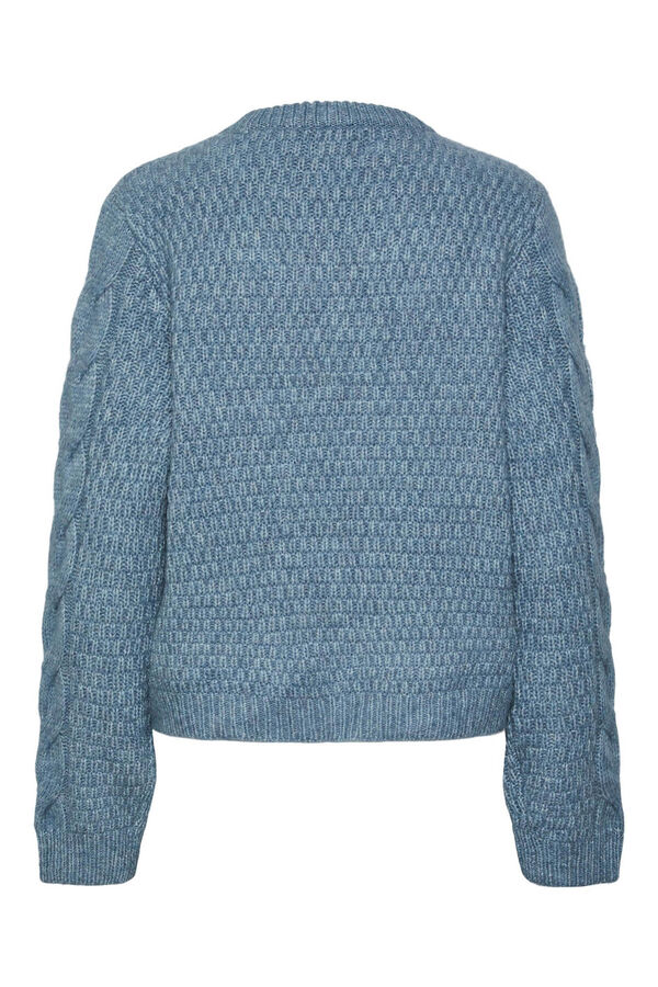 Pieces Camisola de l&atilde; cinzento