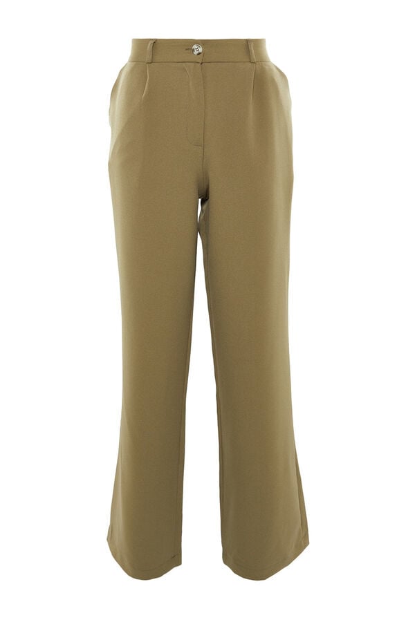 Trendyol Cal&ccedil;as plissadas bege