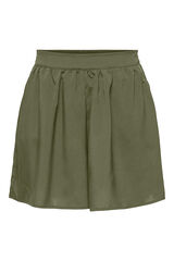Only Shorts con tejido fluido verde