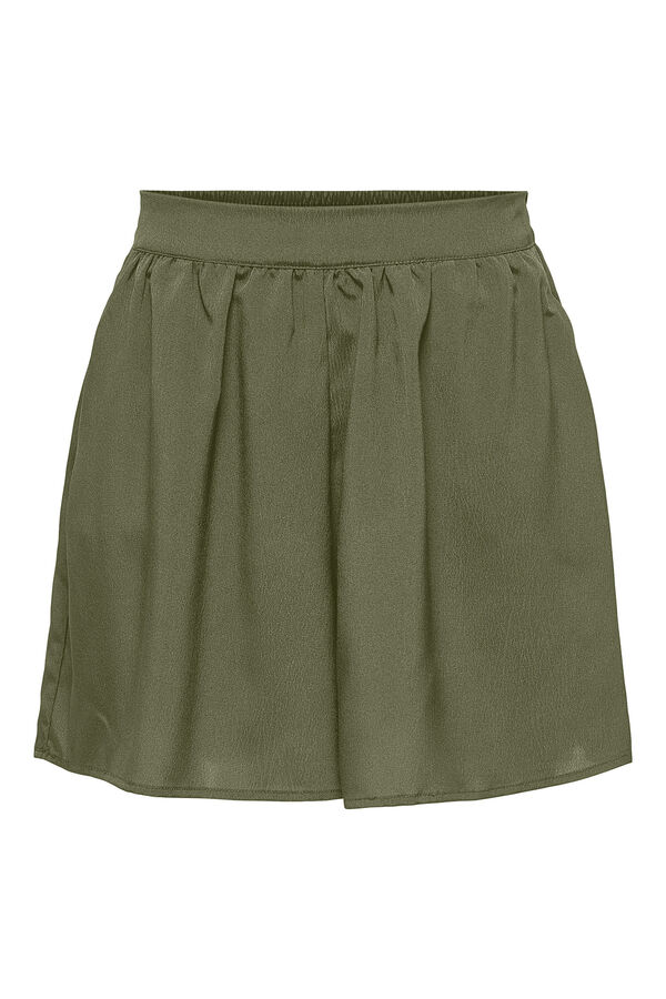 Only Shorts con tejido fluido verde