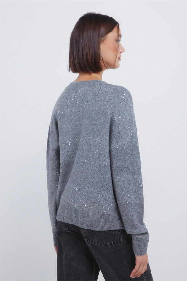 Springfield Jersey rayas lentejuelas negro