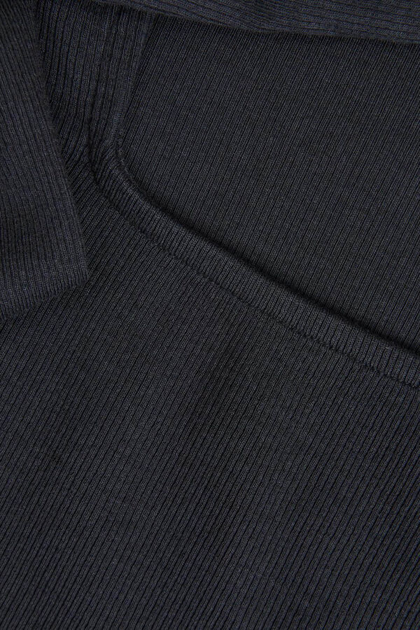 Jack & Jones Top de manga larga y escote cuadrado de mujer negro