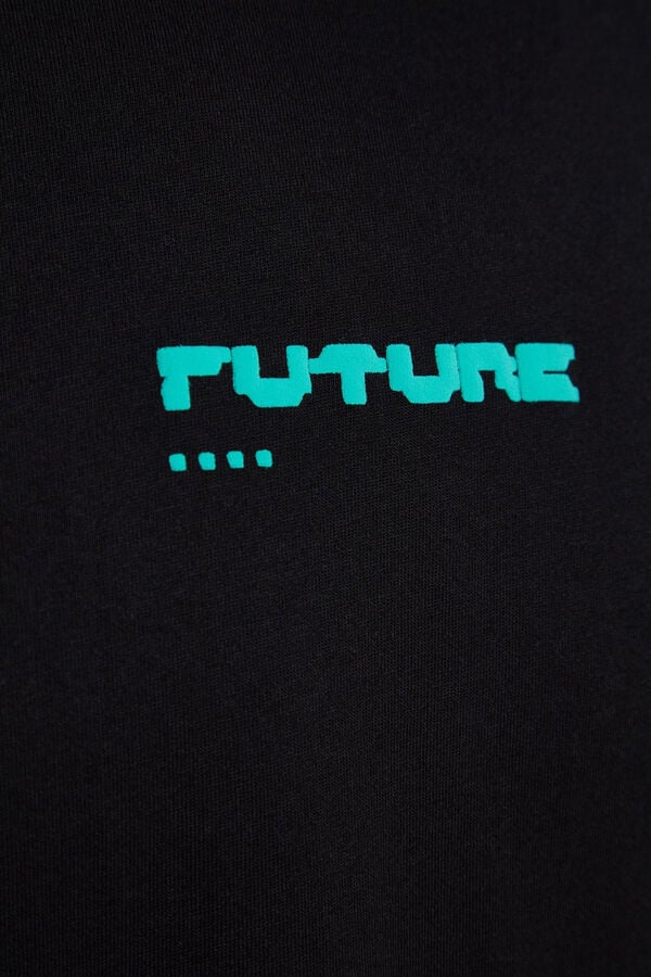 Trendyol T-shirt algod&atilde;o preto