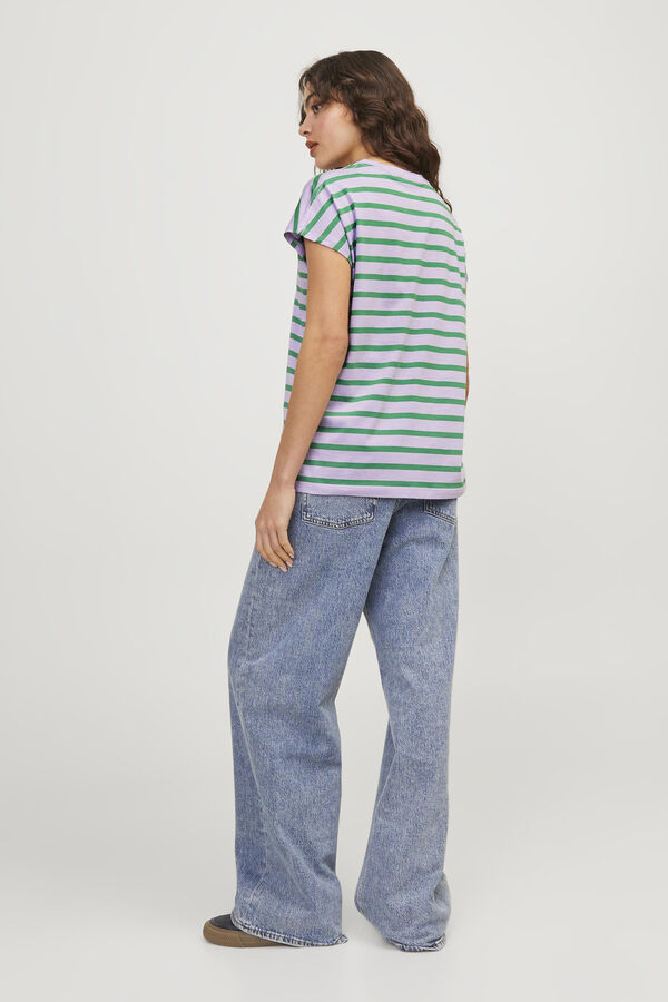 Jack & Jones Camiseta manga corta de rayas morado/lila
