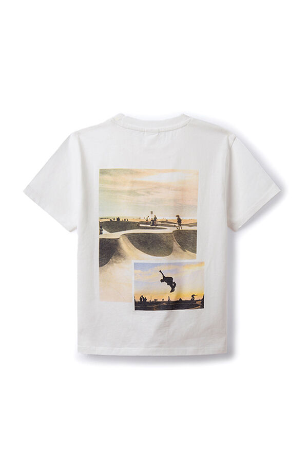 Springfield Kids Camiseta skate ni&ntilde;o marfil