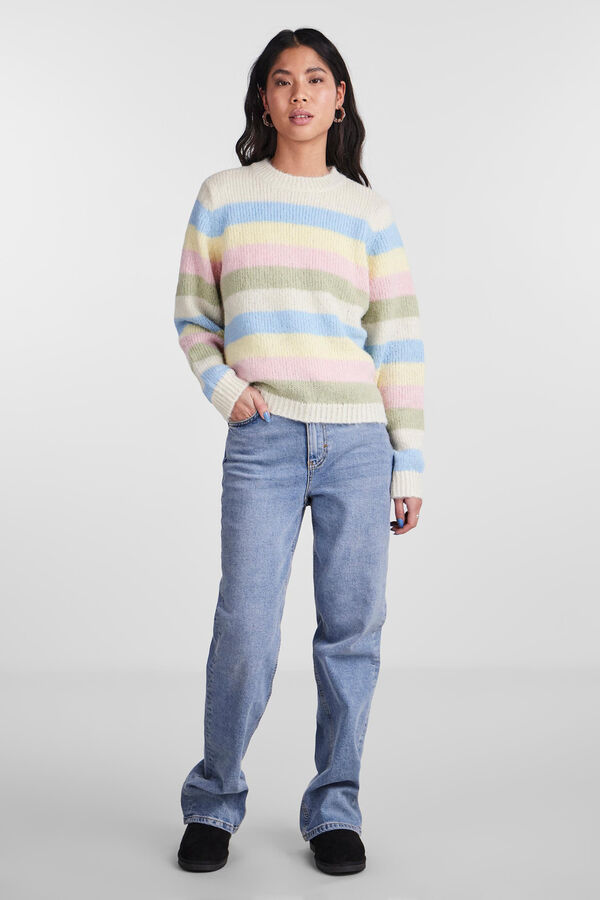 Pieces Jersey de punto suave gris