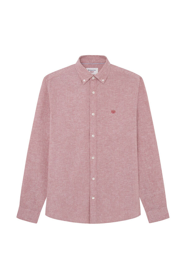 Springfield Camisa lino color rosa