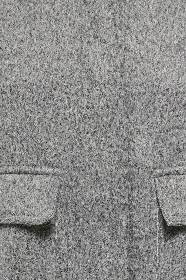 Only Casaco curta texturizada cinzento