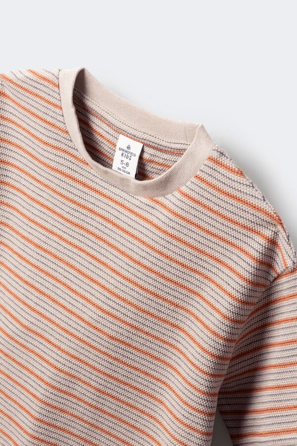 Springfield Kids Camiseta multiraya ni&ntilde;o beige