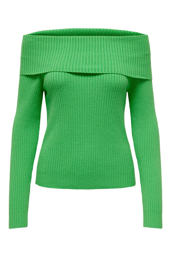 Only Top de punto palabra de honor verde