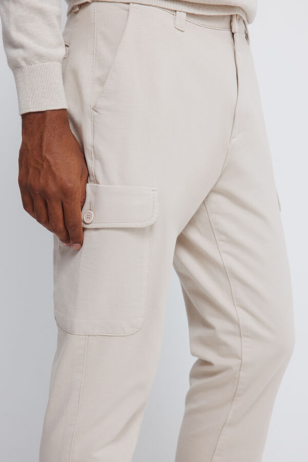 Springfield Pantal&oacute;n cargo comfort fit beige