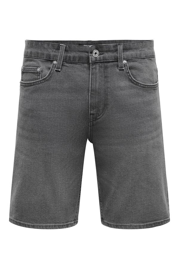 Only & Sons Bermuda vaquera gris