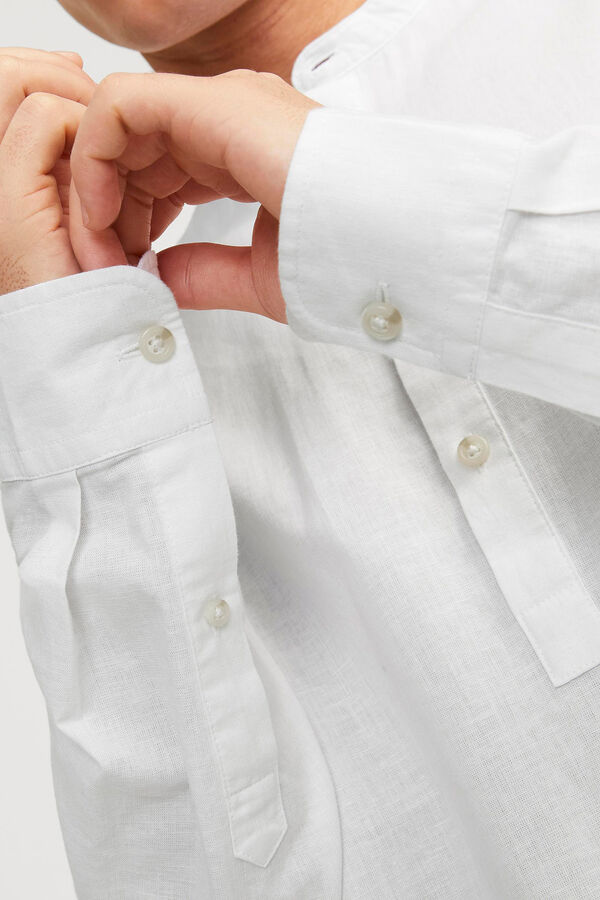 Jack & Jones Camisa con cuello mao blanco