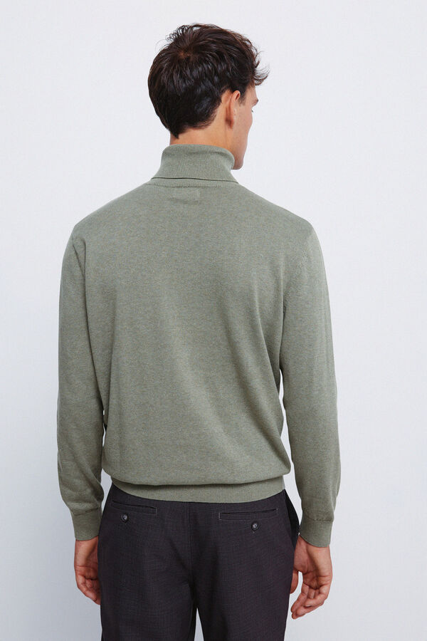 Springfield Jersey b&aacute;sico cuello alto kaki