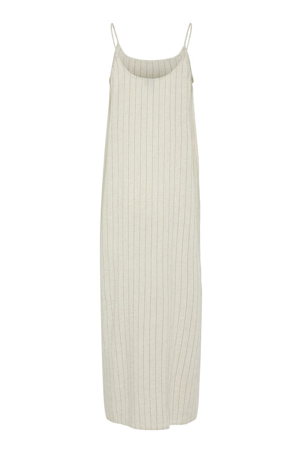 Pieces Vestido comprido flu&iacute;do cinzento