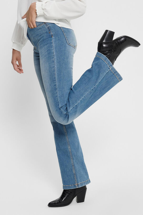 JDY Jeans flared cintura subida azul