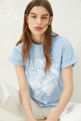 Springfield T-shirt "Blondie" azul royal