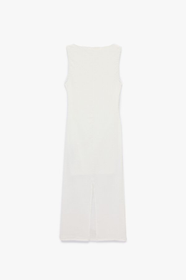 Koton Vestido midi ajustado bege
