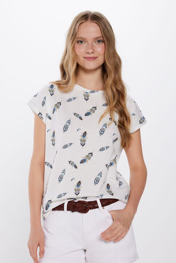 Springfield T-shirt estampada castanho