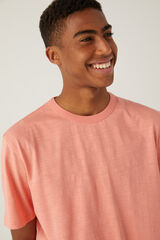 Springfield Camiseta lavada rosa