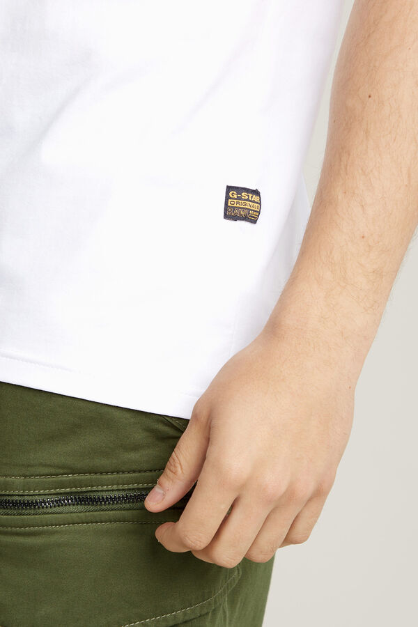 G-STAR T-shirt de algod&atilde;o org&acirc;nico  branco