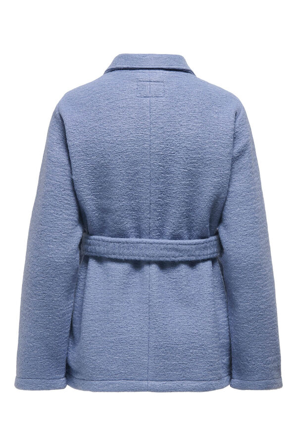 Only Trench de pa&ntilde;o azul