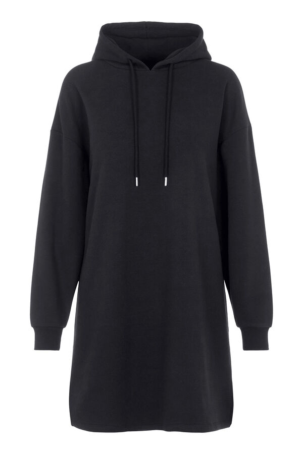 Pieces Vestido sweatshirt preto