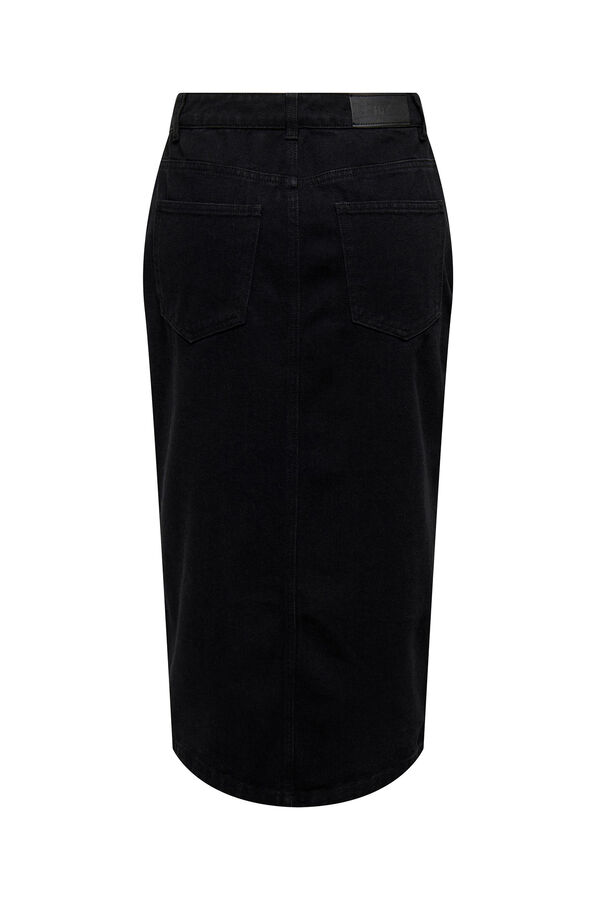 JDY Falda midi tubo abertura negro