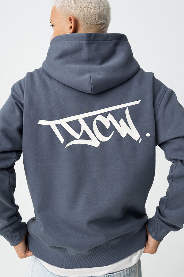 Tiffosi Young Moletom com capuz estampado azul