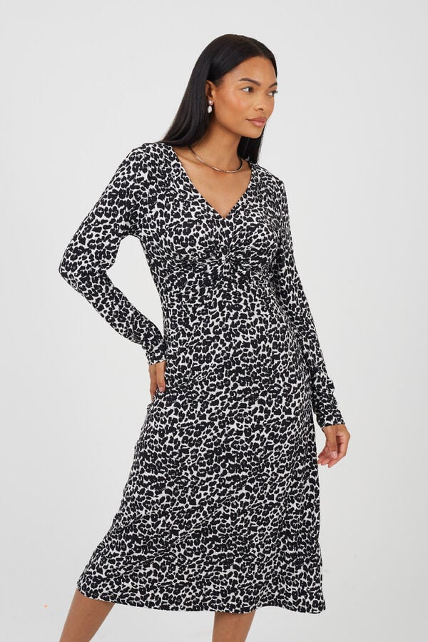 Brave Soul Vestido largo estampado negro
