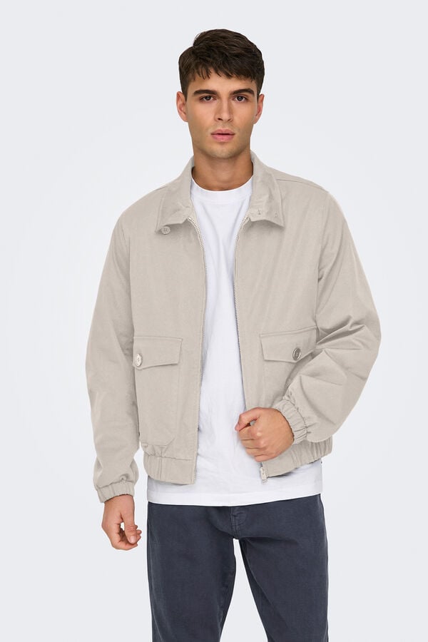 Only & Sons Leichte Herrenjacke mit regular fit. cinzento