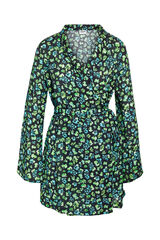 Noisy May Vestido camiseiro cruzado preto