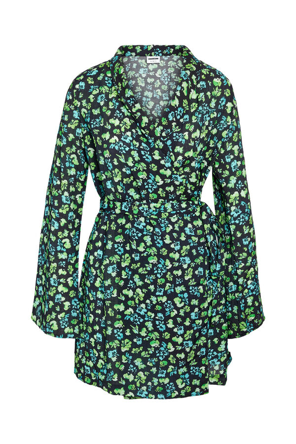 Noisy May Vestido camiseiro cruzado preto