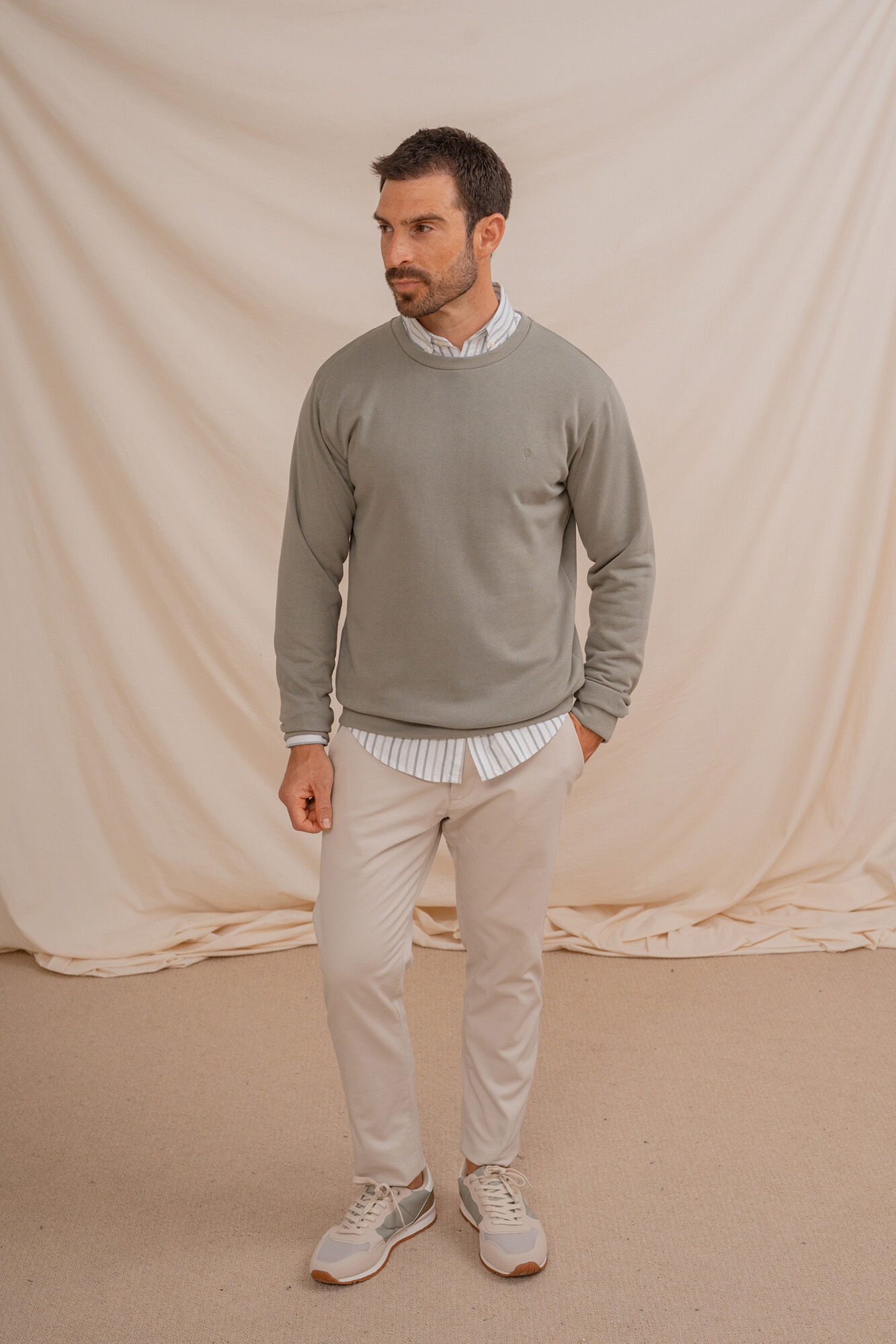 Celopman Sudadera b&aacute;sica de cuello redondo