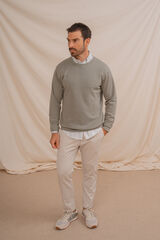 Celopman Sudadera b&aacute;sica de cuello redondo verde