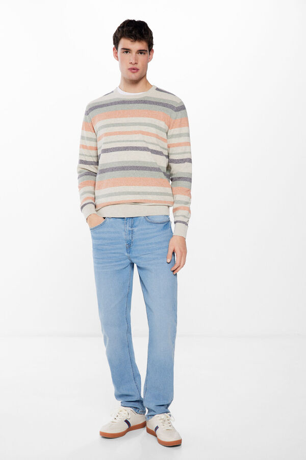 Springfield Jersey rayas color fantas&iacute;a naranja