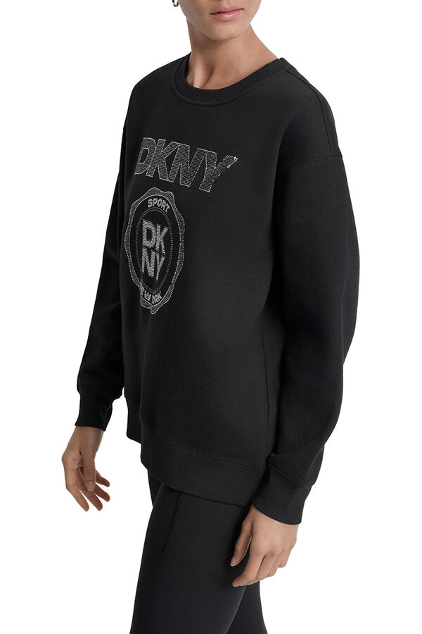 DKNY Sudadera dibujo logo negro