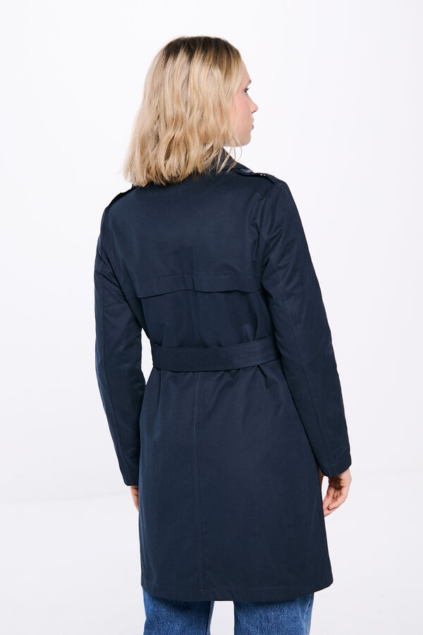 Springfield Gabardina cintur&oacute;n azul