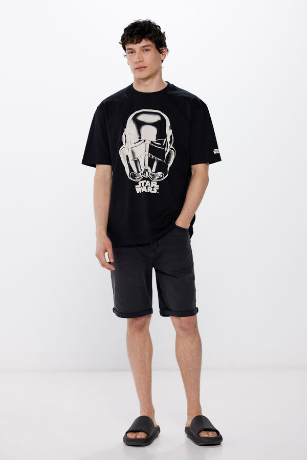 Springfield Camiseta Stars Wars Helmet negro