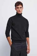 Springfield Camisola b&aacute;sico de gola preto