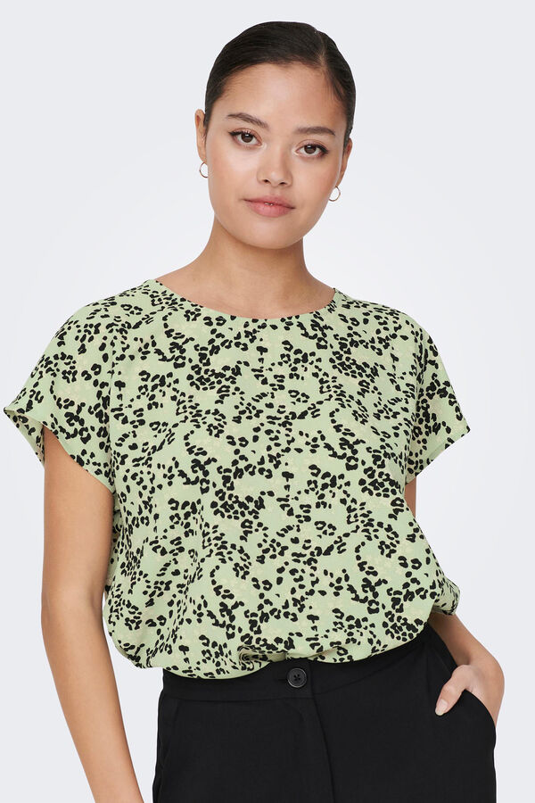 Springfield Blusa manga corta verde