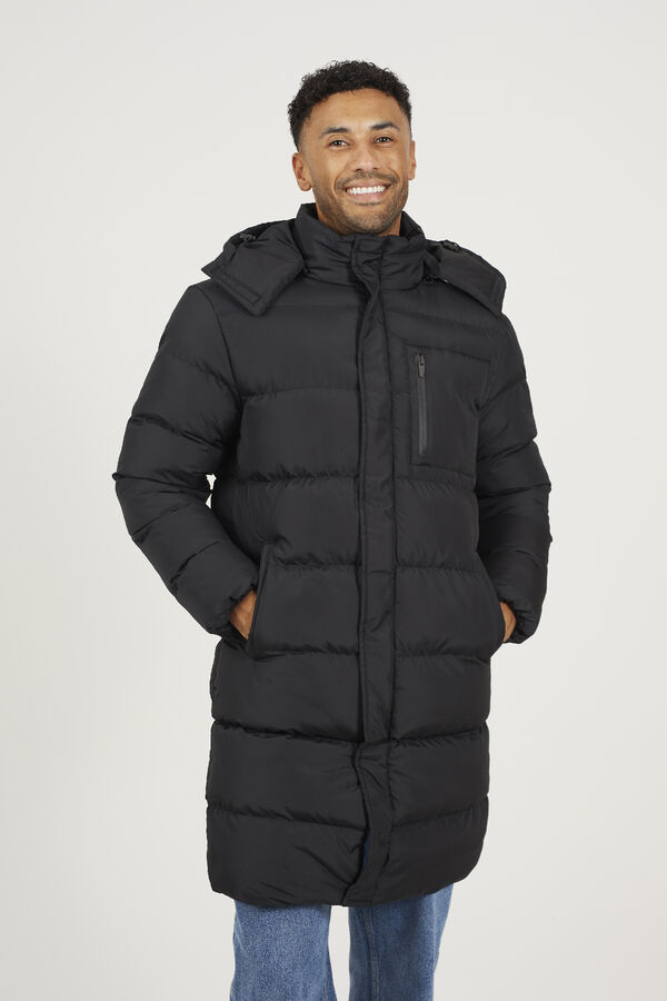 Brave Soul Casaco comprido acolchoado preto